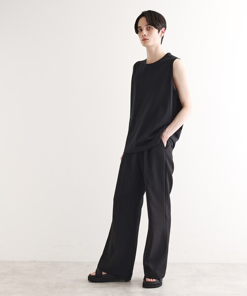 tk.TAKEO KIKUCHI（ティーケータケオキクチ）の「◆【接触冷感／UVカット／抗菌】フレンドリークールノースリーブカットソー（Tシャツ/カットソー・メンズ・ホワイト/ブラック/チャコールグレー・01/02/03）」の15枚目の写真