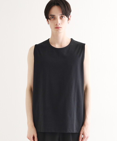 tk.TAKEO KIKUCHI（ティーケータケオキクチ）の「◆【接触冷感／UVカット／抗菌】フレンドリークールノースリーブカットソー（Tシャツ/カットソー・メンズ・ホワイト/ブラック/チャコールグレー・01/02/03）」の17枚目の写真