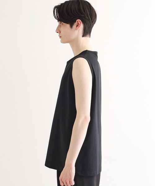 tk.TAKEO KIKUCHI（ティーケータケオキクチ）の「◆【接触冷感／UVカット／抗菌】フレンドリークールノースリーブカットソー（Tシャツ/カットソー・メンズ・ホワイト/ブラック/チャコールグレー・01/02/03）」の18枚目の写真