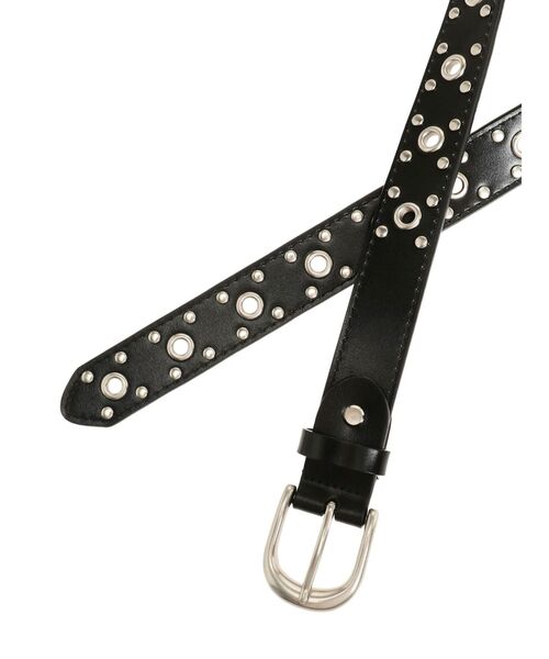MURUA（ムルーア）の「スタッズフェイクレザーベルト（ベルト・レディース・ブラック・FREE）」の5枚目の写真