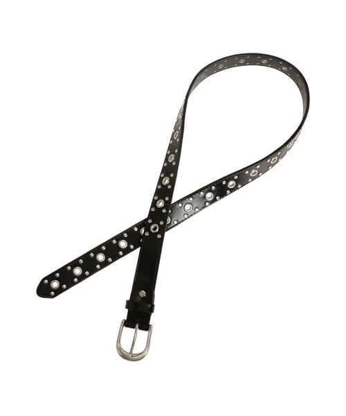 MURUA（ムルーア）の「スタッズフェイクレザーベルト（ベルト・レディース・ブラック・FREE）」の4枚目の写真