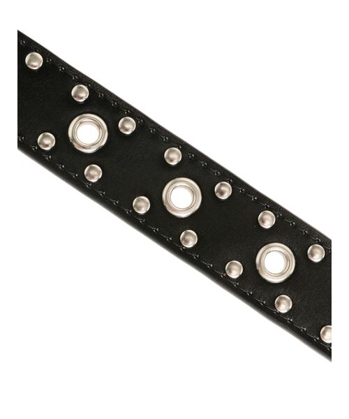 MURUA（ムルーア）の「スタッズフェイクレザーベルト（ベルト・レディース・ブラック・FREE）」の3枚目の写真