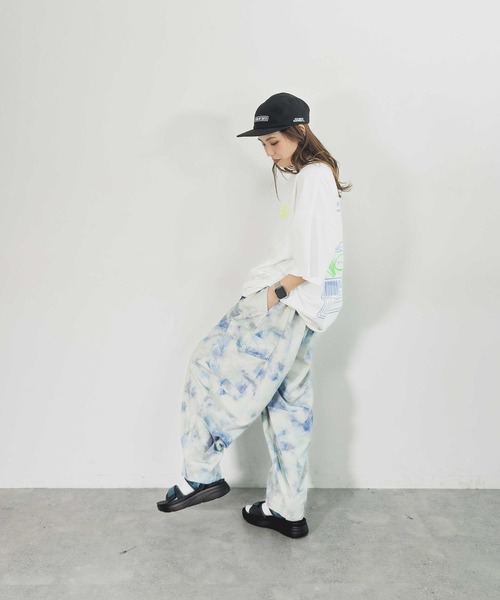 niko and...（ニコアンド）の「【MODE NORM CORE】タフトXプリントクルーTシャツ（Tシャツ/カットソー・レディース・オフホワイト/スモーク/ピンク・MEDIUM/LARGE）」の6枚目の写真