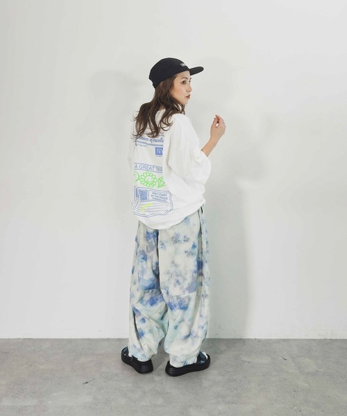 niko and...（ニコアンド）の「【MODE NORM CORE】タフトXプリントクルーTシャツ（Tシャツ/カットソー・レディース・オフホワイト/スモーク/ピンク・MEDIUM/LARGE）」の7枚目の写真