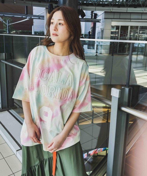 niko and...（ニコアンド）の「【MODE NORM CORE】タフトXプリントクルーTシャツ（Tシャツ/カットソー・レディース・オフホワイト/スモーク/ピンク・MEDIUM/LARGE）」の16枚目の写真