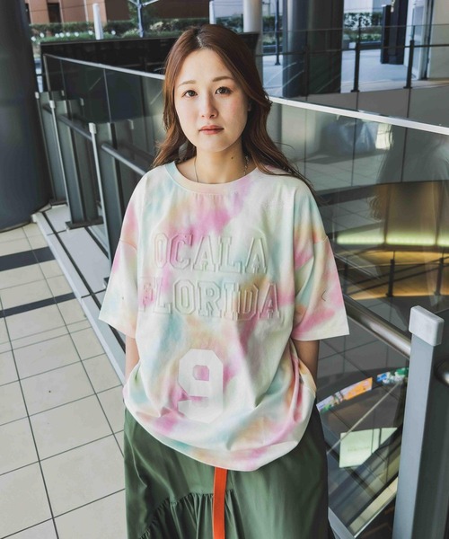 niko and...（ニコアンド）の「【MODE NORM CORE】タフトXプリントクルーTシャツ（Tシャツ/カットソー・レディース・オフホワイト/スモーク/ピンク・MEDIUM/LARGE）」の17枚目の写真