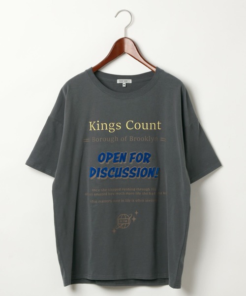 niko and...（ニコアンド）の「【MODE NORM CORE】タフトXプリントクルーTシャツ（Tシャツ/カットソー・レディース・オフホワイト/スモーク/ピンク・MEDIUM/LARGE）」の19枚目の写真