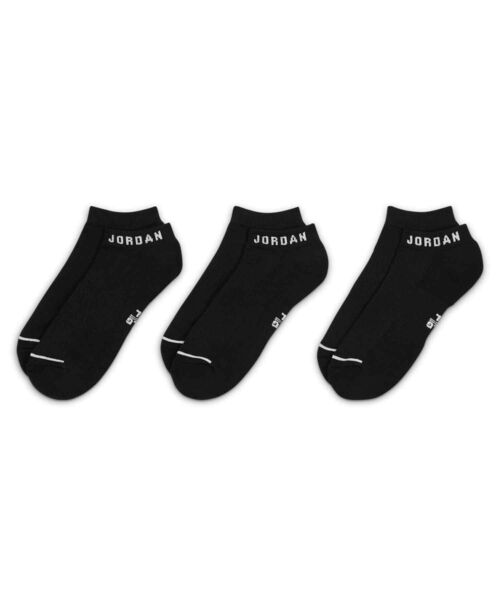 JORDAN BRAND(ジョーダンブランド)の「ジョーダン エブリデイ ノーショウ ソックス (3足) / Jordan Everyday No-Show Socks (3 Pairs) DX9656-010 BLACK(ソックス/靴下・メンズ・ブラック・21-23/27-29/25-27/23-25)」の4枚目の写真