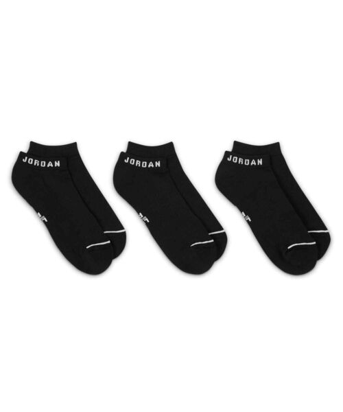 JORDAN BRAND(ジョーダンブランド)の「ジョーダン エブリデイ ノーショウ ソックス (3足) / Jordan Everyday No-Show Socks (3 Pairs) DX9656-010 BLACK(ソックス/靴下・メンズ・ブラック・21-23/27-29/25-27/23-25)」の3枚目の写真