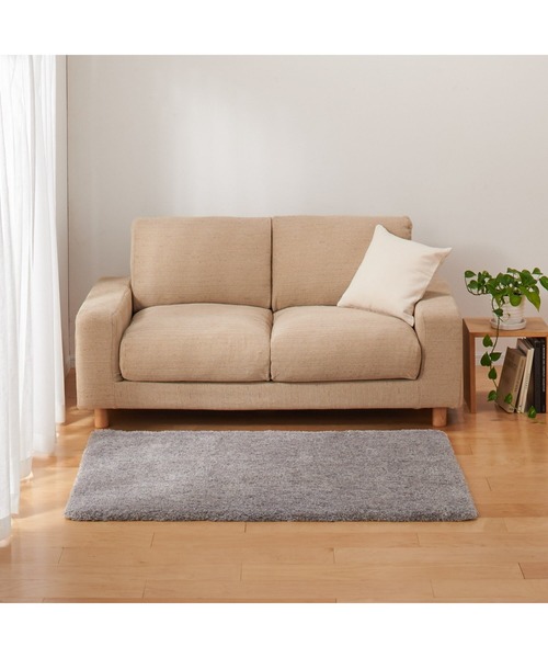 MUJI (無印良品) - 4roy出品　MUJI ポリエステル柔らかラグ ポリエステルやわらかラグ 100×140cm（ラグ/マット
