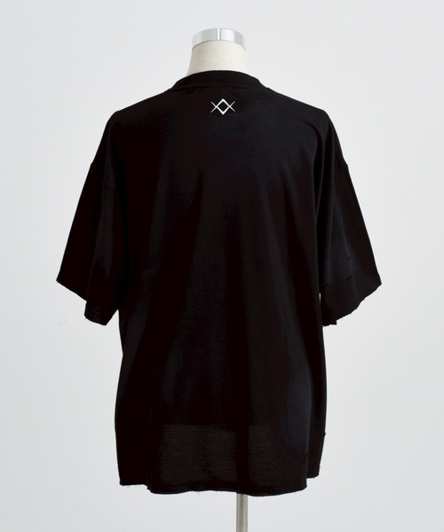 『REFLEM/レフレム』チェーン付き顔料加工Tシャツ/ハーフスリーブカットソー REFLEM/レフレム』チェーン付き顔料加工Tシャツ/ハーフスリーブ