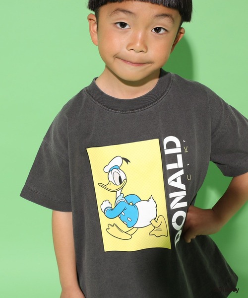 LOWRYS FARM(ローリーズファーム)の「DISNEY/キャラBIGT 324981(Tシャツ/カットソー・キッズ・ピンク/チャコールグレー/オフホワイト/グレー・110cm/150cm/140cm/130cm/120cm)」の1枚目の写真