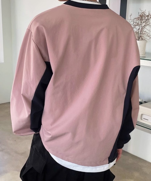 CERCA（チェルカ）の「【NOWLE】フロントプリント Vネック ゲームシャツ（ナイロンジャケット・メンズ・ネイビー/オフホワイト/ライトグレー/バーガンディー/スモークピンク・MEDIUM/LARGE）」の17枚目の写真