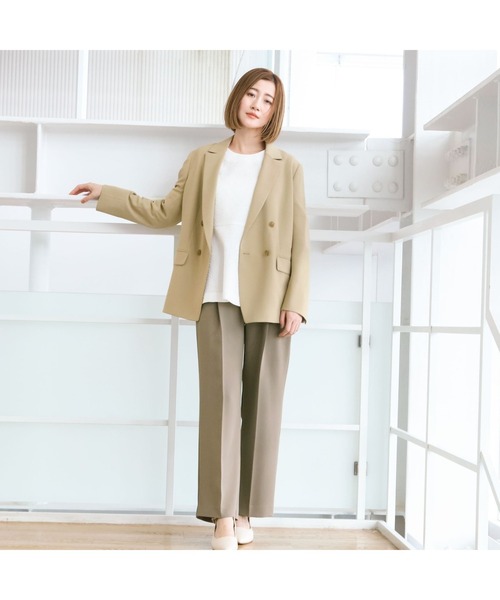AOYAMA(アオヤマ)の「【UVカット・花粉対策】二の腕カバー!ふくれジャガード風ペプラムブラウス/ホワイト/ブラック|通勤&オフィス&入卒&セレモニー&オケージョン|自宅で洗える・撥水加工・セットアップ着用可|(シャツ/ブラウス・レディース・ブラック/ホワイト・M)」の17枚目の写真