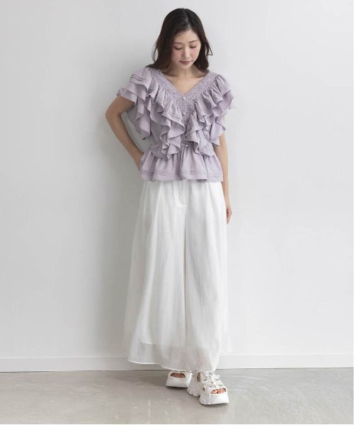 RANDA(ランダ)の「ビジューパーツシアースポーツサンダル(サンダル・レディース・ブラック/ピンク/ホワイト・LL/L/M/S)」の15枚目の写真