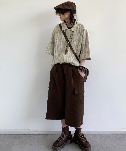 FreeZone(フリーゾーン)の「エスニック半袖シャツ(シャツ/ブラウス・メンズ・ベージュ・F)」の10枚目の写真