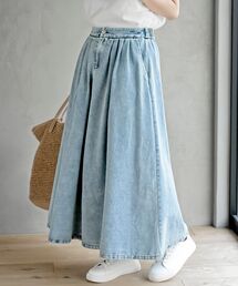 フロントタックデニムスカート