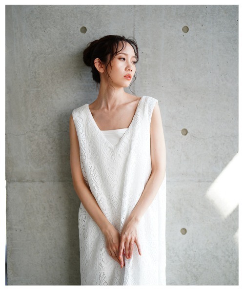 Sawa a la mode（サワアラモード）の「レース編みロングワンピース（ワンピース・レディース・ブラック/ホワイト・FREE）」の20枚目の写真
