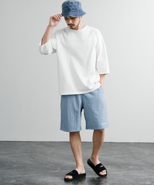 CAPTAIN STAG(キャプテンスタッグ)の「CAPTAIN STAG キャプテンスタッグ ワッシャーイージーショーツ/ワンポイントロゴ刺繍ワイドショートパンツ(その他パンツ・メンズ・ブラック/ネイビー/カーキ/ピンク/アイボリー/マスタード/ピンク系/ブルー・LL/L/M)」の9枚目の写真