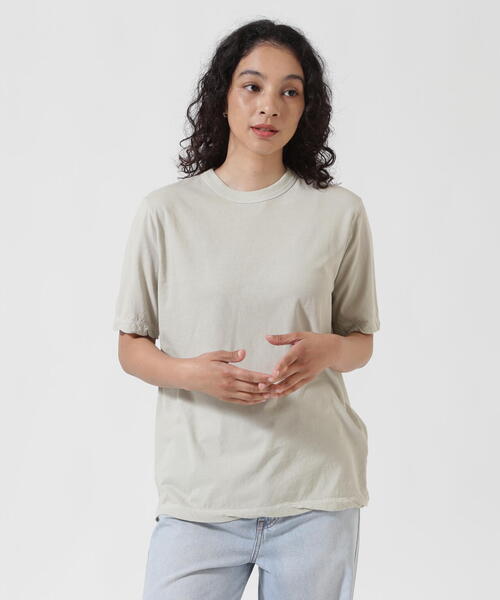 ATON(エイトン)の「ATON (エイトン) FRESCA SINGLE JERSEY/SATNDARD T-SHIRT(Tシャツ/カットソー・レディース・ホワイト/ベージュ/ピンク系その他3/ブルー系その他3/モスグリーン・2)」の14枚目の写真