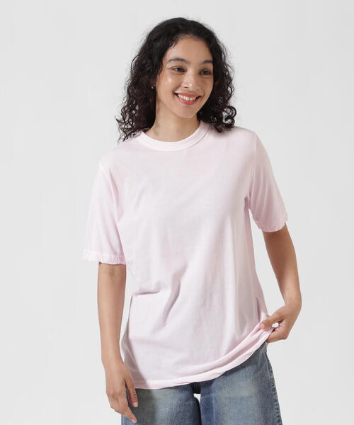 ATON(エイトン)の「ATON (エイトン) FRESCA SINGLE JERSEY/SATNDARD T-SHIRT(Tシャツ/カットソー・レディース・ホワイト/ベージュ/ピンク系その他3/ブルー系その他3/モスグリーン・2)」の20枚目の写真