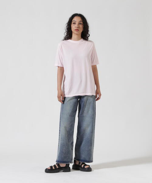 ATON(エイトン)の「ATON (エイトン) FRESCA SINGLE JERSEY/SATNDARD T-SHIRT(Tシャツ/カットソー・レディース・ホワイト/ベージュ/ピンク系その他3/ブルー系その他3/モスグリーン・2)」の22枚目の写真