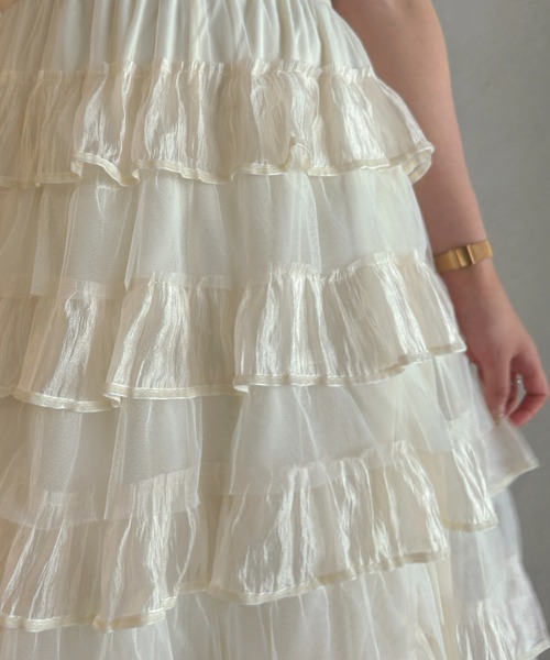 efill(エフィル)の「ボリューム ティアード チュール スカート(スカート・レディース・アイボリー・FREE)」の16枚目の写真