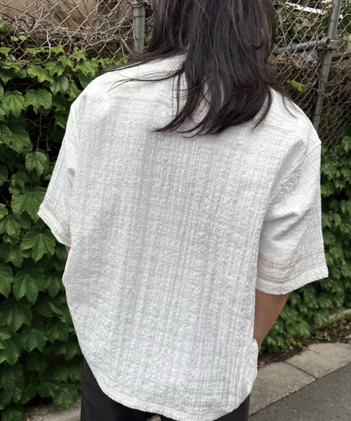 RATTLE TRAP（ラトルトラップ）の「ドビーチェックシアールーズ半袖シャツ（シャツ/ブラウス・メンズ・ホワイト/ライトグレー/ブラック・S/M/L/LL）」の7枚目の写真