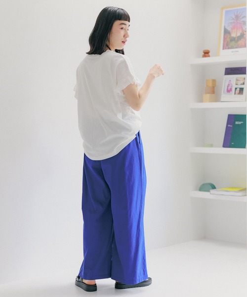 niko and...（ニコアンド）の「アソートフリルグラフィックTシャツ（Tシャツ/カットソー・レディース・ネイビー/ナチュラル/オフホワイト/チャコール・MEDIUM/LARGE）」の17枚目の写真