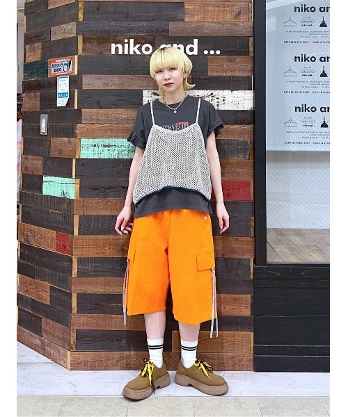 ニコアンド　スタッフプロデュース　てぃらアソートサマーTシャツ ボルドー38 セール】【IZUMIDA LEE(イズミダ リー)】コラボ アソート