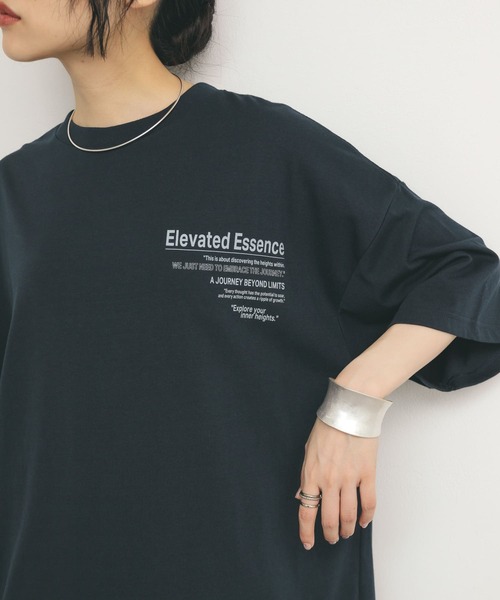 KBF(ケイビーエフ)の「アソートプリントBIG TEE(Tシャツ/カットソー・レディース・オートミール/ネイビー/ピンク・ONE)」の22枚目の写真