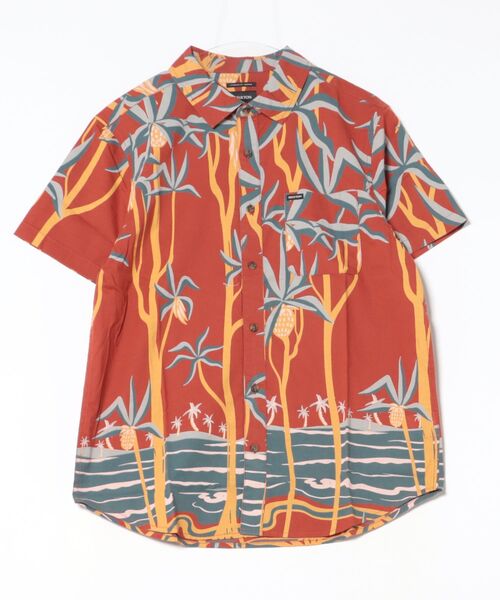 BRIXTON（ブリクストン）の「BRIXTON/ブリクストン 半袖シャツ CHARTER PRINT S/S WVN 01218（シャツ/ブラウス・メンズ・ホワイト/レッド・L/M）」の2枚目の写真