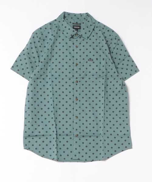 BRIXTON(ブリクストン)の「BRIXTON/ブリクストン 半袖シャツ CHARTER PRINT S/S WVN 01218(シャツ/ブラウス・メンズ・ホワイト/レッド/ブルー・L/M)」の1枚目の写真