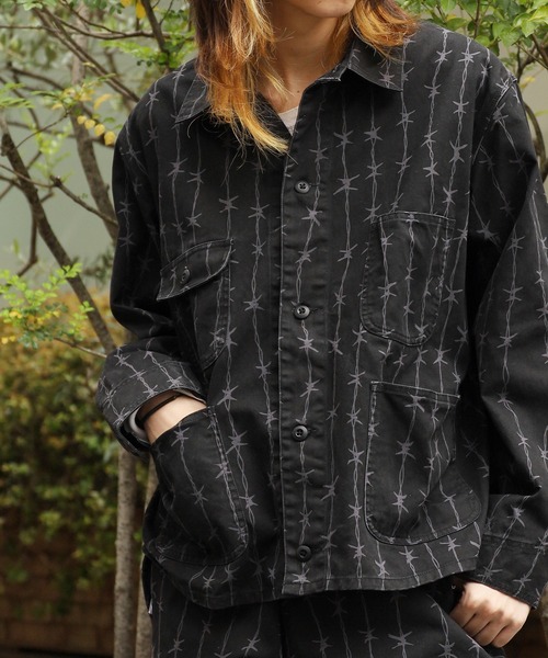 PRINTED ENGINEER SHORT JACKET 印花工裝短版夾克 男裝 秋季 冬季