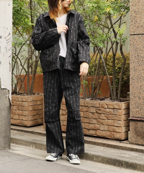 PRINTED ENGINEER SHORT JACKET 印花工裝短版夾克 男裝 秋季 冬季