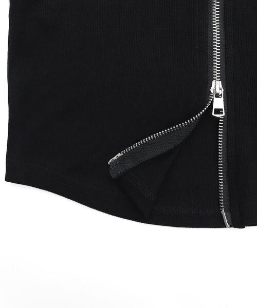 dispark（ディスパーク）の「DISPARK/WジップクロップドSSピチパーカー（パーカー・レディース・ブラック/その他1・FREE）」の3枚目の写真