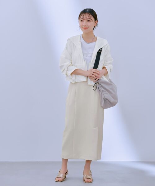 COHINA(コヒナ)の「【撥水】ドロストギャザーデザインバッグ 【低身長・小柄女性】(ショルダーバッグ・レディース・グレー/ブラック/ホワイト・ONE SIZE)」の7枚目の写真