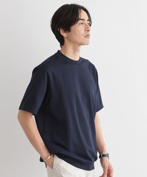 TAKEO KIKUCHI(タケオキクチ)の「【尾州ファブリック】 スライドパズル柄 ポンチ プルオーバー(Tシャツ/カットソー・メンズ・ブラウン系その他/レッド系/ホワイト/ネイビー/ダークオリーブ・01/02/03/04)」の4枚目の写真