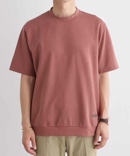 TAKEO KIKUCHI(タケオキクチ)の「【尾州ファブリック】 スライドパズル柄 ポンチ プルオーバー(Tシャツ/カットソー・メンズ・ブラウン系その他/レッド系/ホワイト/ネイビー/ダークオリーブ・01/02/03/04)」の7枚目の写真