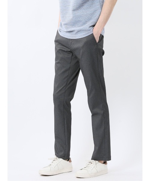 m.f.editorial（エムエフエディトリアル）の「【ストレッチ 抗菌防臭 接触冷感】m.f.エディトリアル メンズ トラウザーパンツ ジャガード（チノパンツ・メンズ・ネイビー/ブラック/カーキ・S/MEDIUM/LARGE/X-LARGE）」の4枚目の写真