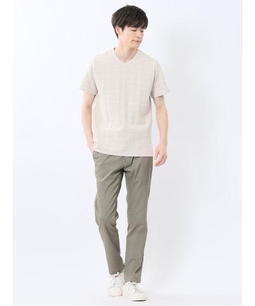 m.f.editorial（エムエフエディトリアル）の「【ストレッチ 抗菌防臭 接触冷感】m.f.エディトリアル メンズ トラウザーパンツ ジャガード（チノパンツ・メンズ・ネイビー/ブラック/カーキ・S/MEDIUM/LARGE/X-LARGE）」の16枚目の写真