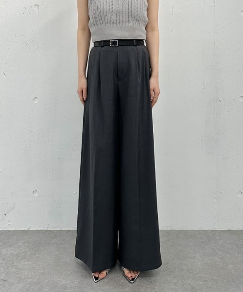 ワイドパンツ スラックス archive 00s y2k タック ワイドパンツ スラックス archive 00s y2k タック
