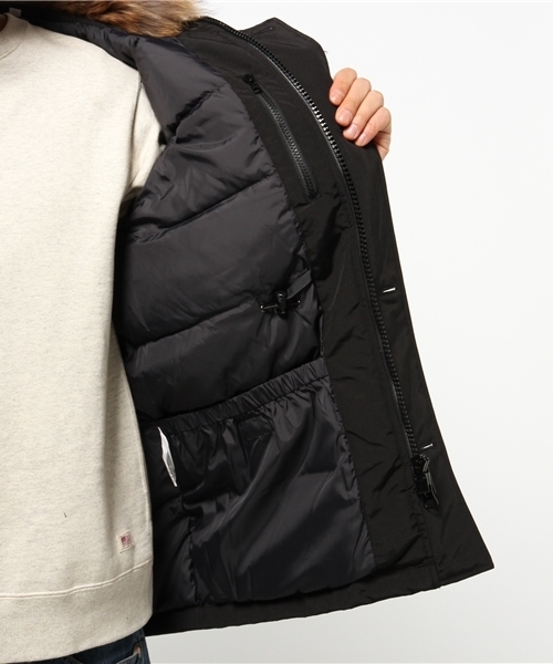 DANTON（ダントン）の「【DANTON】ダントンダウンコート（ダウンジャケット/コート・メンズ・オリーブ/ブラック・MEDIUM/SMALL）」の3枚目の写真