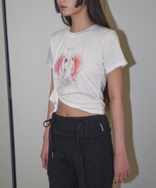 Tシャツ・カットソー ODDONEOUT COSMOS RABBIT TIE T-SHIRTS 4BUK446 ODDONEOUT】COSMOS RABBIT TIE T-SHIRTS（Tシャツ/カットソー
