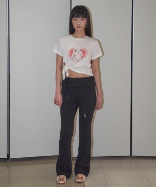 Tシャツ・カットソー ODDONEOUT COSMOS RABBIT TIE T-SHIRTS 4BUK446 ODDONEOUT】COSMOS RABBIT TIE T-SHIRTS（Tシャツ/カットソー