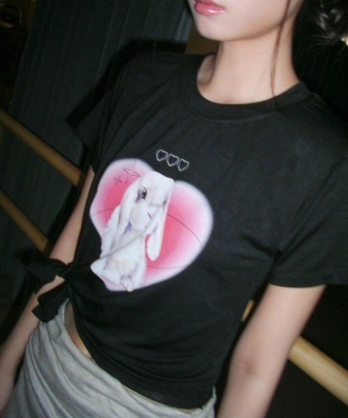 Tシャツ・カットソー ODDONEOUT COSMOS RABBIT TIE T-SHIRTS 4BUK446 ODDONEOUT】COSMOS RABBIT TIE T-SHIRTS（Tシャツ/カットソー