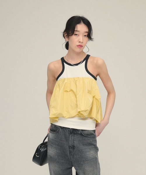 eL(エル)の「【eL】2Way Balloon Bare Top/494034(その他トップス・レディース・ブラック/ホワイト/イエロー・FREE)」の3枚目の写真