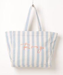 ROXY（ロキシー）の「FAIRY BEACH/ロキシーストライプコットントートバッグ（トートバッグ）」