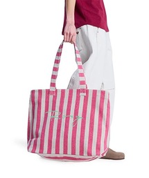 ROXY（ロキシー）の「FAIRY BEACH/ロキシーストライプコットントートバッグ（トートバッグ）」