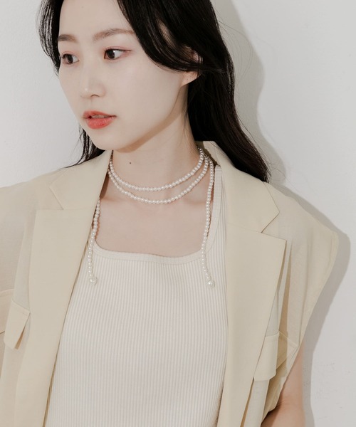 SMELLY（スメリー）の「パールラリエット（ネックレス・レディース・アイボリー・-）」の10枚目の写真